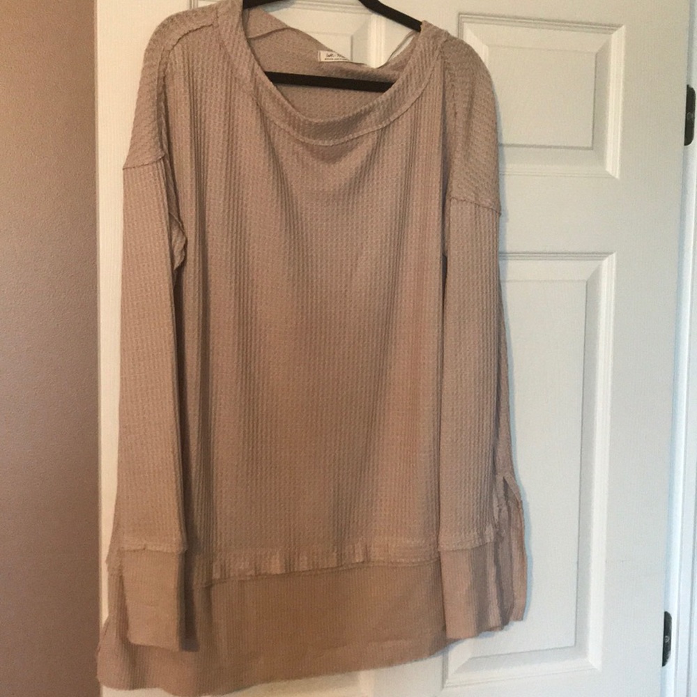 Free People waffle knit shirt tunic